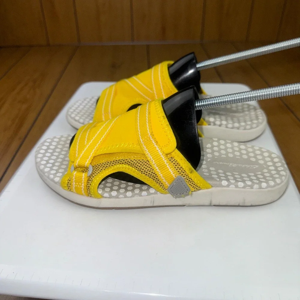 Eddie Bauer Saratoga Yellow‎ Sport Slide Sandals Womens 7.5 Adjustable Straps